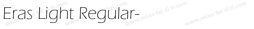 Eras Light Regular字体转换